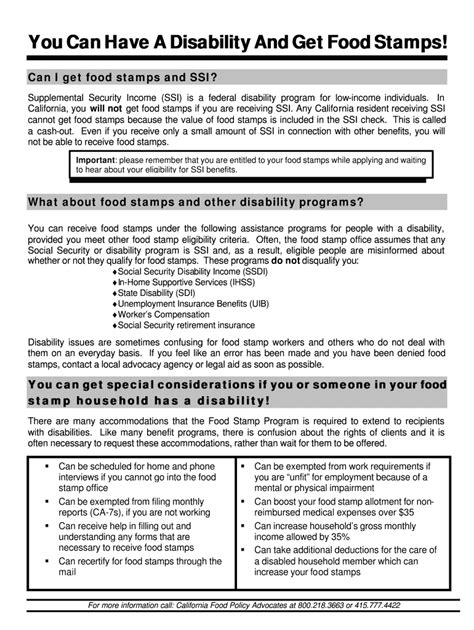 applying for food stamps while on short term disability