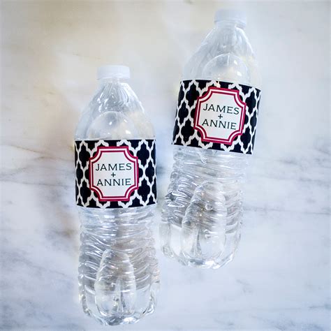 Applying Graduation Water Bottle Labels