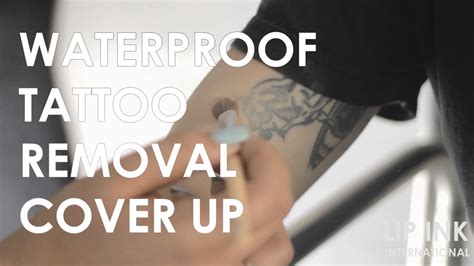 Applying waterproof tattoo cover up solution