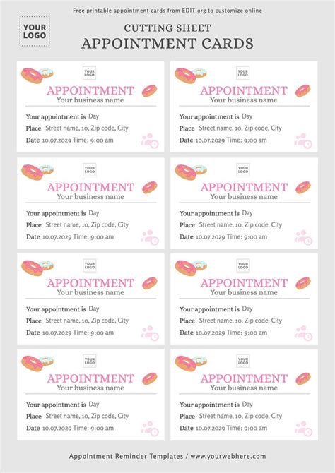 Appointment Card Template 1