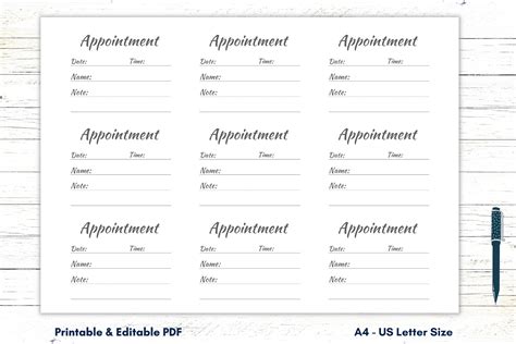 Appointment Card Template 2