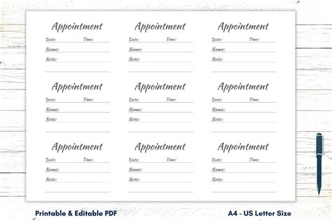 Appointment Card Template 3