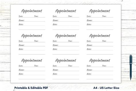 Appointment Card Template 4