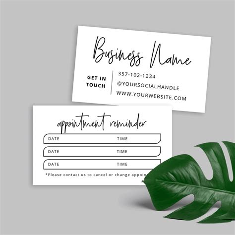 Appointment Card Template Design