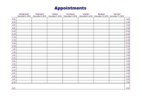 Appointment Planner Template Gallery 6