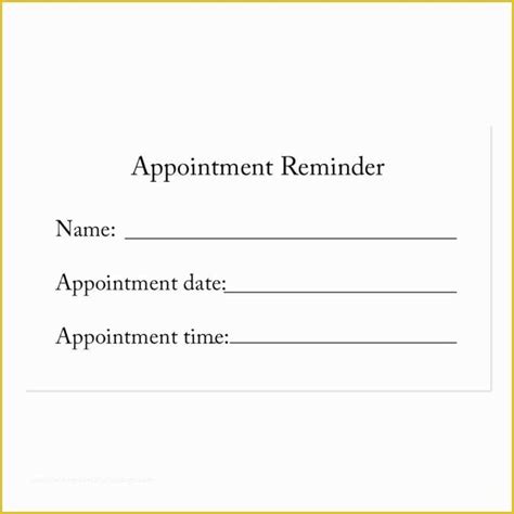 Appointment Reminder Template Importance