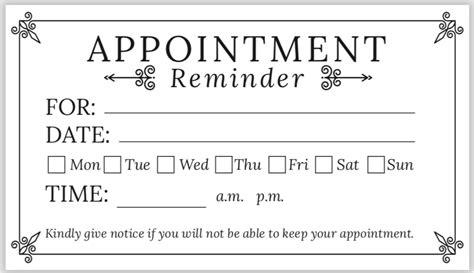 Appointment Reminder Template Designs