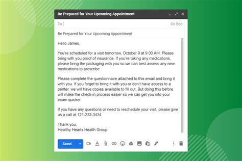 Appointment Reminder Template Format