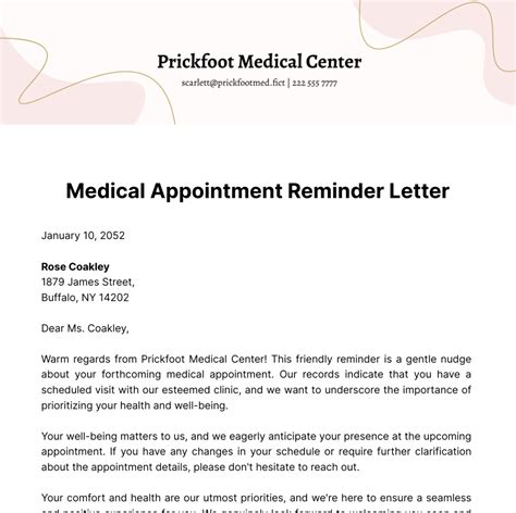 Appointment Reminder Template Design