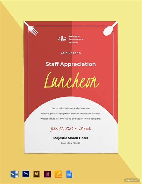 Appreciation Day Invitation Card Template