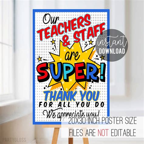 Appreciation poster with colorful design