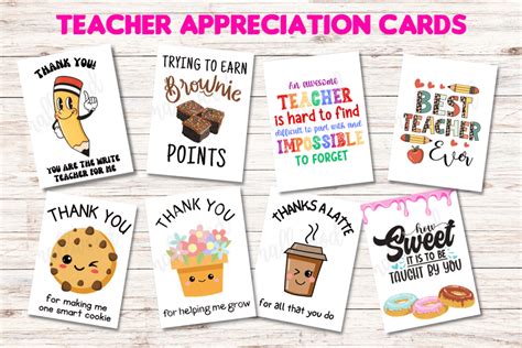 Appreciation printables with colorful designs