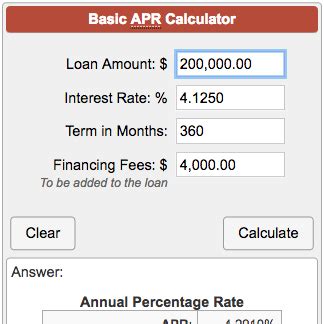 APR calculator in Excel