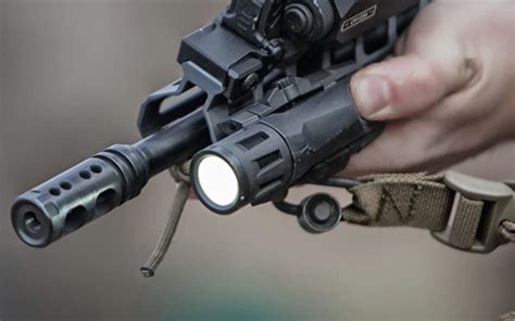 AR-15 light installation with adjustable brightness