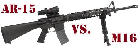 AR-15 and M16 Length Comparison