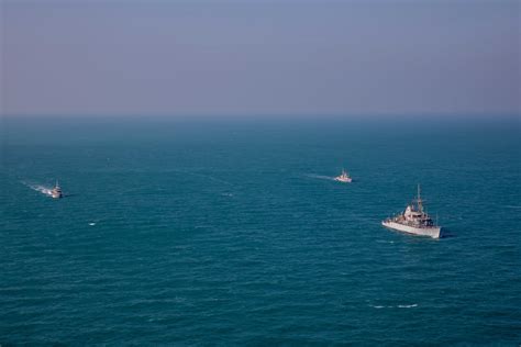 A U.S. Navy ship patrolling the Arabian Gulf