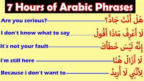 Examples of Arabic phrases