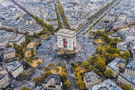 The Arc de Triomphe during the day