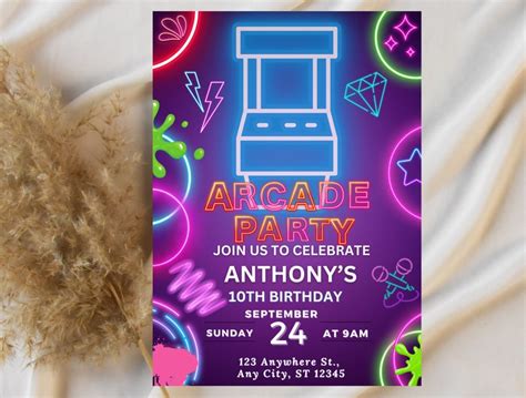 Arcade Invitation Templates