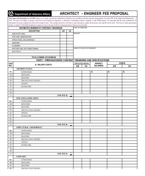 Architectural Fee Proposal Template Cover Letter