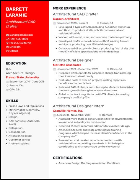 Architecture Resume Example 7