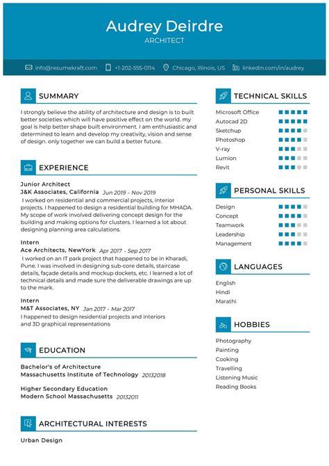 Architecture Resume Template Download