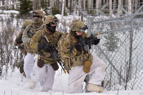 A photo of a military base in the Arctic region