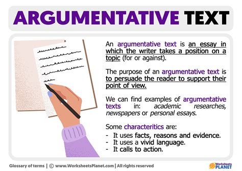 Argumentation Worksheet for Preteens