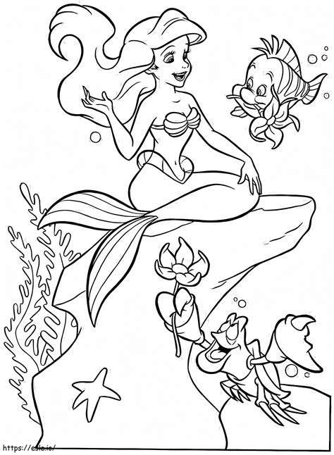 Ariel and Friends Coloring Pages