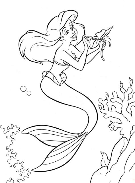 Ariel Coloring Page 3