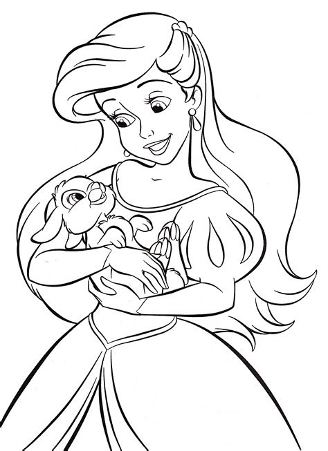 Ariel coloring printable 2