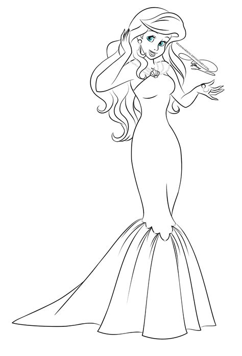 Ariel's Dress Coloring Page