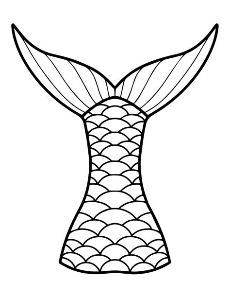 Ariel Mermaid Tail Coloring Pages