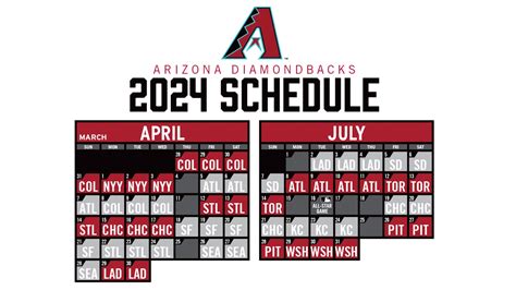 Arizona Diamondbacks Schedule Image 4