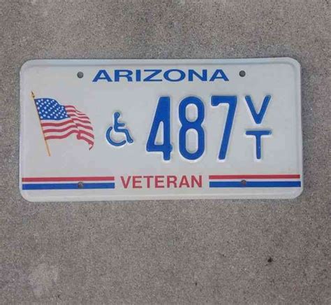 Arizona vehicle registration and licensing for 100% disabled veterans