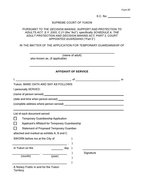 Arkansas Guardianship Consent Form Example