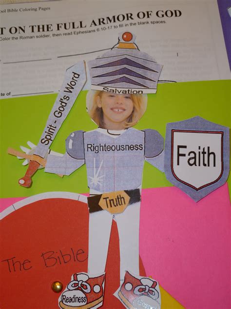 Armor of God Craft Template for Children's Church