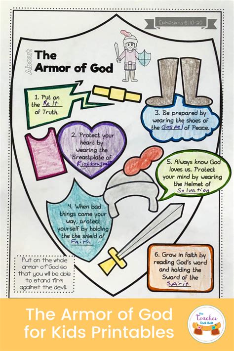 Armor of God Worksheets for Kids