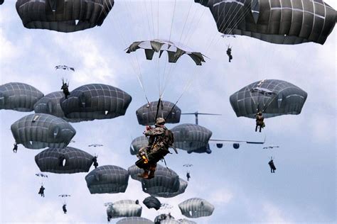 Army Airborne Paratroopers in Action