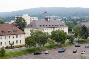 Aerial view of an army base