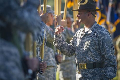 Drill instructor providing guidance and support