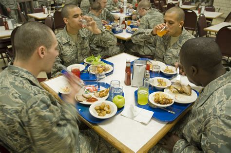 Army Basic Training Recruits Eating