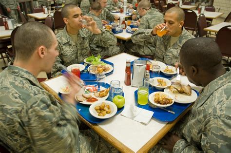 Army Basic Training Recruits Eating Outside