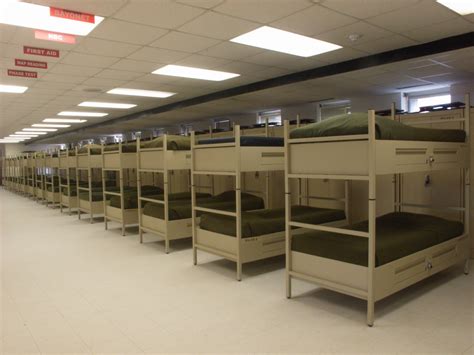 Army boot camp barracks bunks