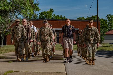 Recruits participating in drill and ceremony