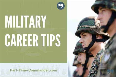 Army Career Advice and Tips