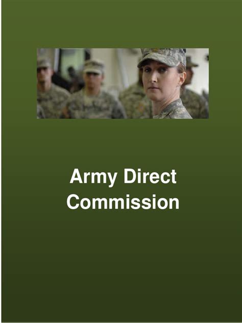 Basic Requirements for Army Direct Commission