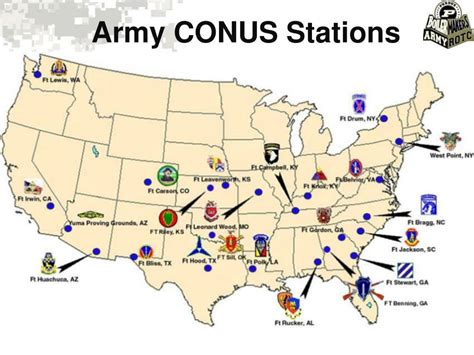 Army Duty Stations Map