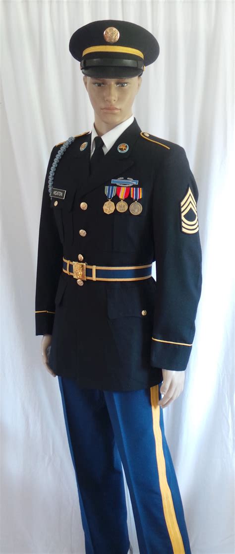 Army Enlisted Dress Uniform with Gold Accents