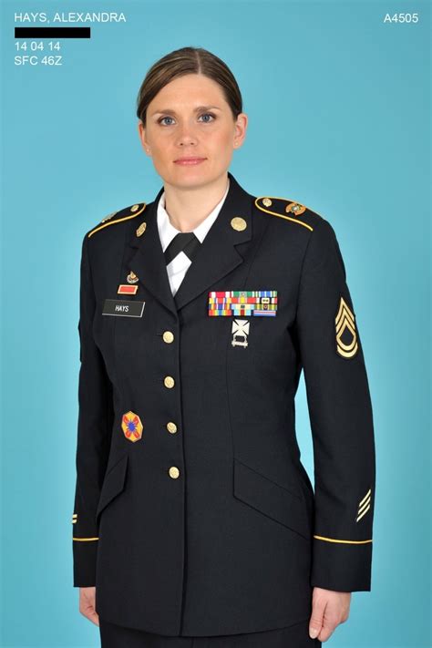 Army Enlisted Dress Uniform with Orange Accents